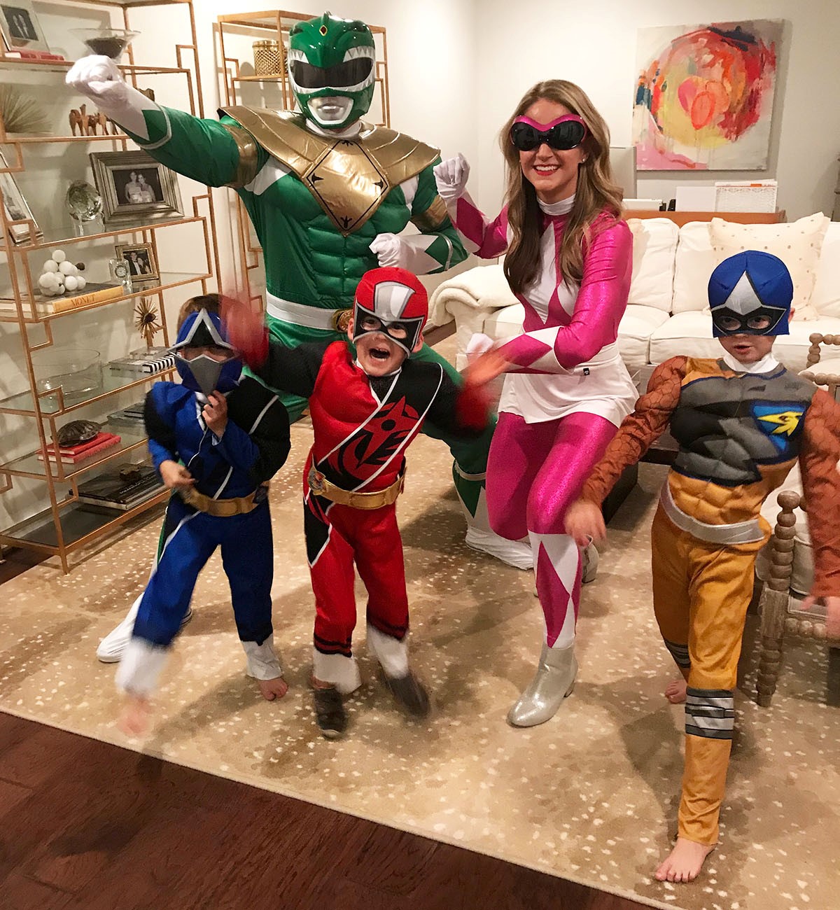 DIY Power Ranger Family Costumes