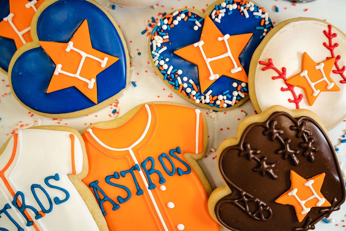 Houston Astros Decorated Cookies  Cookie decorating, Astros, Cookies