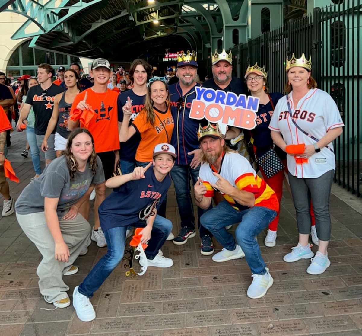 Astros fans bring hundreds of gold crowns to playoff games for