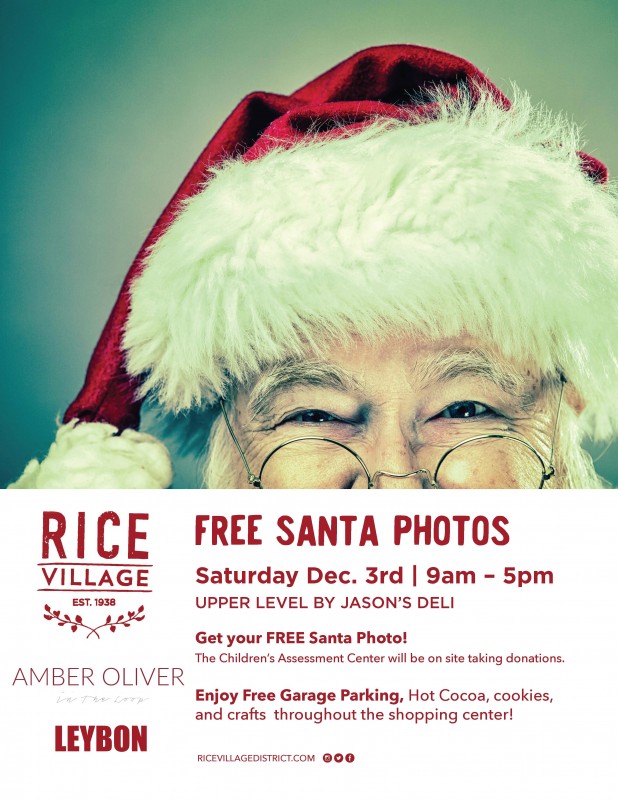 Free Santa Photos Event At Rice Village The Buzz Magazines