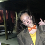 Anna Pintchouk (freshman) dressed up as the March Hare from Alice in Wonderland.