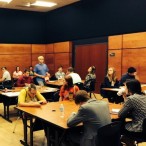 A chamber of Congressional debate.