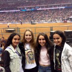 Pictured is native Houstonian Melissa Darlow (second from left) with New Yorkers Negin Safani, Adiel Zakrya, Neda Safani experiencing culture shock at the Houston Livestock Show and Rodeo.