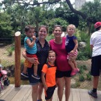 Kelly Robleas and her family at the Houston Zoo