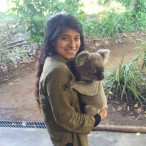 Isabella Garcia and a koala