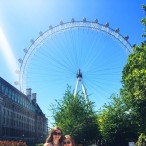 Natalie and Madeline Farrell outside of the London Eye