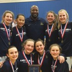 The Second Baptist School eighth-grade girls’ basketball team