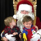 Lila and Cash with Santa