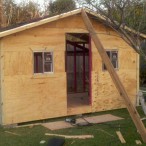 The Chicken Mansion under construction - Plywood walls