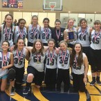 Second Baptist School eighth-grade girls basketball team