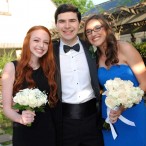 Lexi Reichstein, Benjamin Cohen, Rachel Abreu before prom