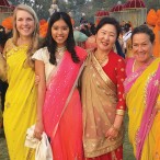 Sue Hwang, Rhonda Van Liew, Caroline Peck, Mira Sharma, Yoosun Sharma, Michelle Tura and Saroj Sharma