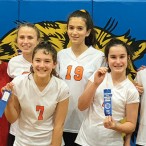 Memorial Middle School seventh-grade volleyball A team