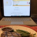 Dinner and laptop