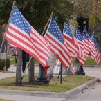 West University Rotary's American flags