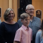 Nolan Ryan with family at Hall of Fame