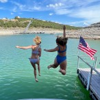 Jumping into Lake Travis