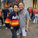 Astros fans couple outside