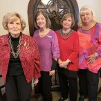 Kay Newman, hostess Sandra Moore, Sue Bennett, and Paula Howeth