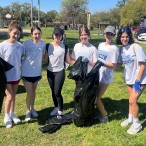 students at cleanup
