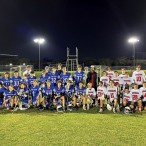 Pershing Middle School and Pin Oak Middle School lacrosse teams