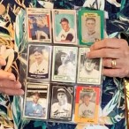 A page of baseball cards