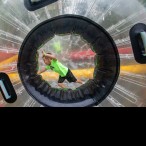 Life size hamster ball children's museum