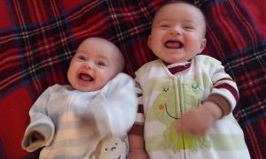 Pictured (from left) are Buzz Baby columnist Annie McQueen’s twins, Lila and Cash McQueen, on their first Christmas morning.