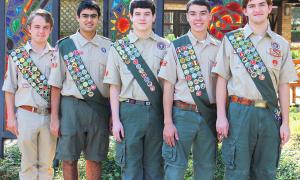 Jacob Ladyga, Nimay Kumar, Davis Kirchhofer, Johnathan Schlief and Dillan McDonald