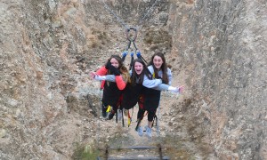 Students on the super swing