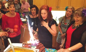 Sandy Harris, Barbara Marcus, Diane Gelman, Carol Simon and Jeannette Nestvold