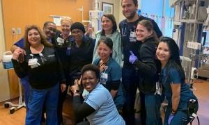 Mandy Nathan and nurses