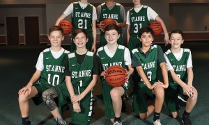 St. Anne Catholic School’s men’s varsity basketball team