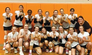 Memorial Middle School eighth-grade A and B volleyball teams