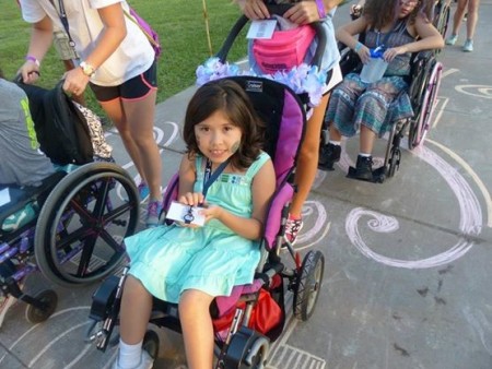 Camper Dyla heading to the dance. (Photo provided by MDA Houston Goodwill Ambassadors)