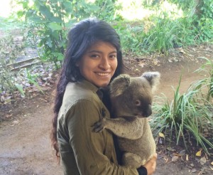 Isabella Garcia and a koala