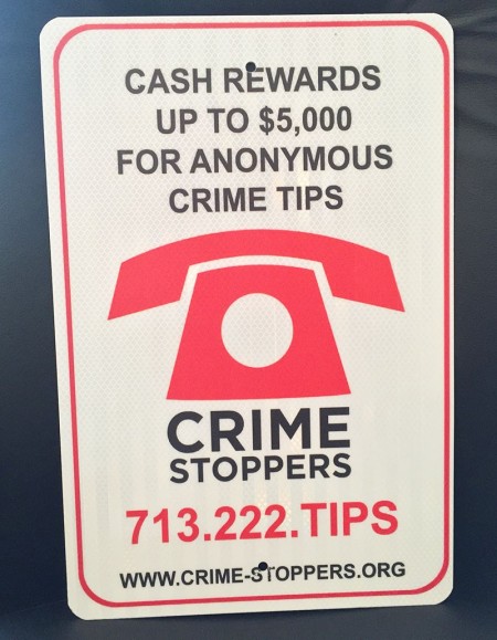 Crime Stoppers sign