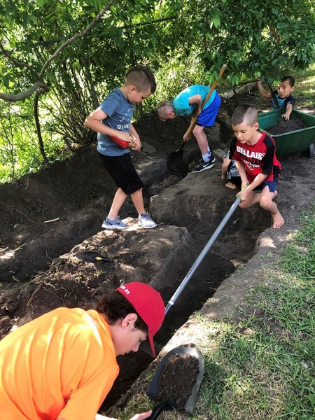 Digging the pond