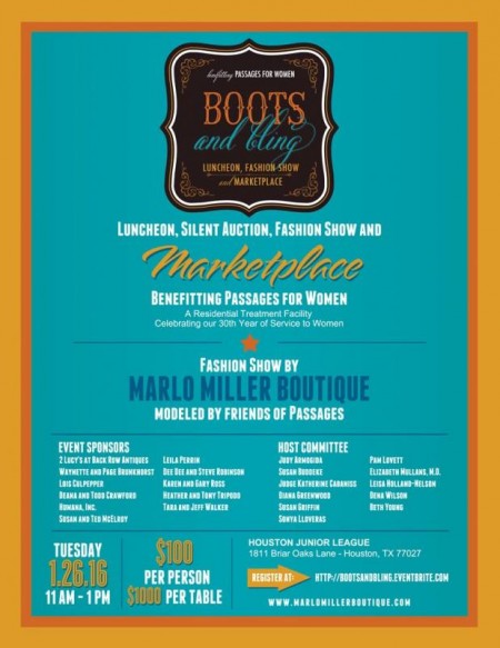 Boots & Bling Benefiting Passages for Women