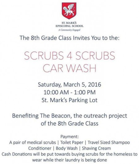 Scrubs 4 Scrubs: St. Mark's Episcopal School Fundraiser for The Beacon