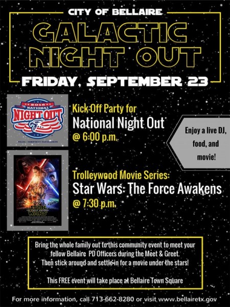 Pre National Night Out - Galactic Night Out in Bellaire
