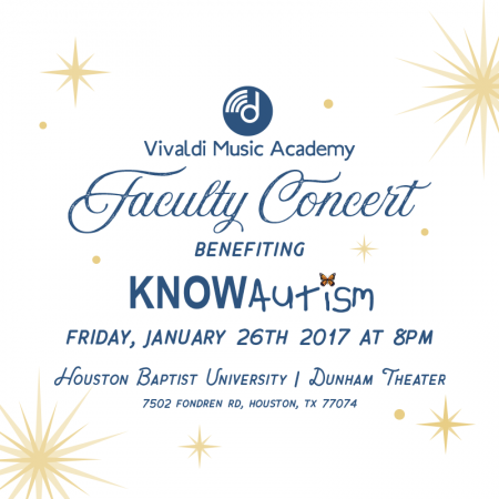 Vivaldi Music Academy Faculty Concert Benefiting KNOWAutism 