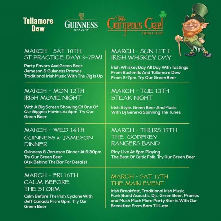 St Paddy's Week 2018 at The Gorgeous Gael 