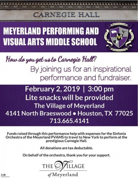 Fundraiser for Meyerland Performing and Visual Arts Middle School