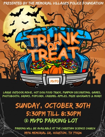 Memorial Villages Police Foundation's Trunk or Treat