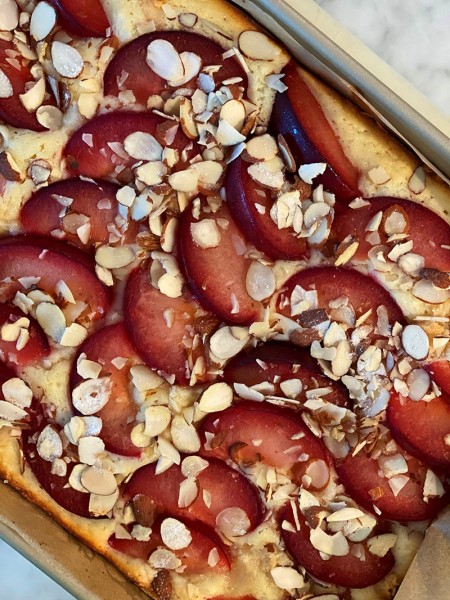 Almond and Plum Snack Cake