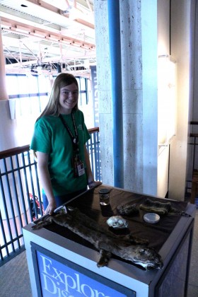 Christine, a Memorial resident, has been working at the museum for the past two summers. She usually runs test carts throughout the museum, or gives tours to museum guests.