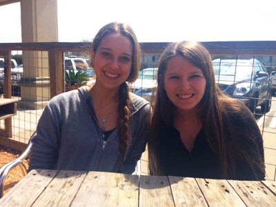 Buzz interns Melissa Darlow and Kayla Roseman at a celebratory wrap-up lunch.