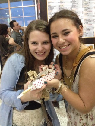 Pictured (from left) are Kayla Roseman, from Houston, and her friend Samantha Pine, from New Jersey, enjoying a unique Houston rodeo dish.