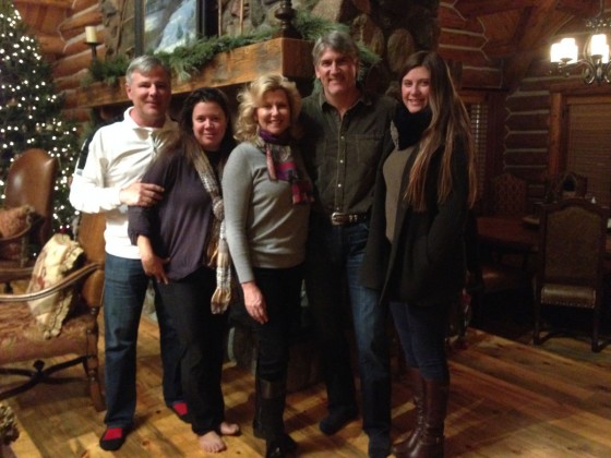 (From left) Brittney and Max Tribble with Susan, Mike and Kendall Plank at the Plank home in Telluride.